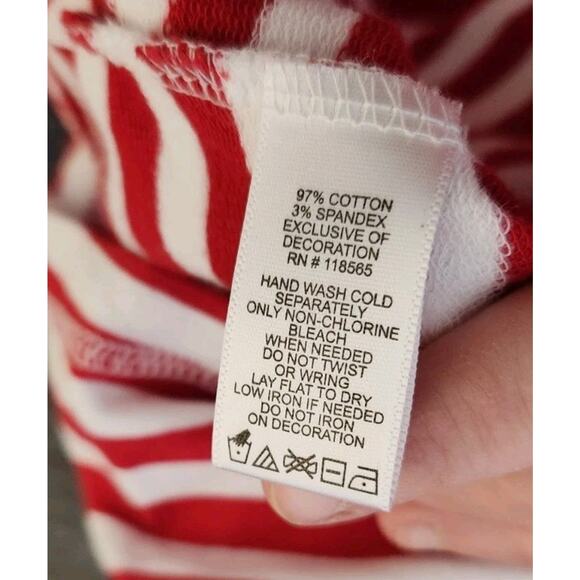 Quacker Factory Nautical Tunic Top Womens S Red White Sequins Anchor‎ Beach NWOT - Picture 5 of 6